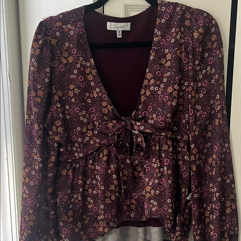 Louna Floral V-Neck Top